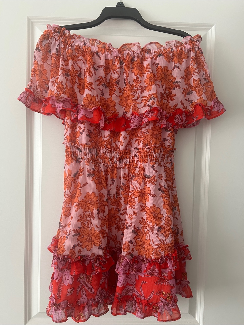 Jessica Simpson Pink Dress with Orange Floral Print